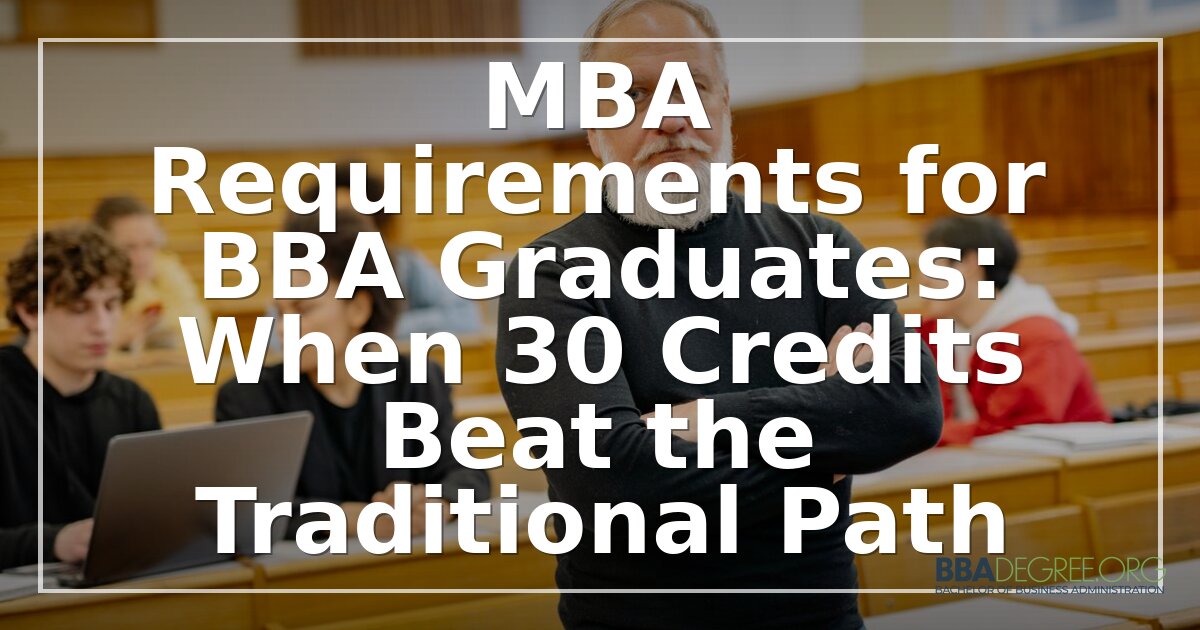 MBA Requirements for BBA Graduates: Accelerated Guide