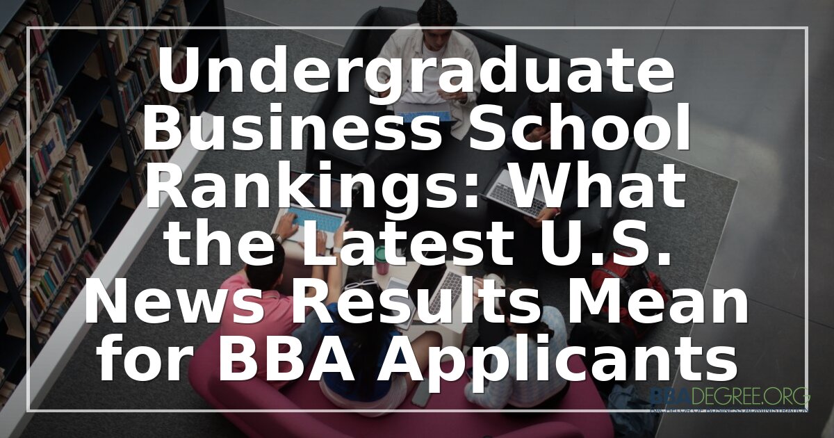 Best Online BBA Schools: 2026 US News Rankings Guide
