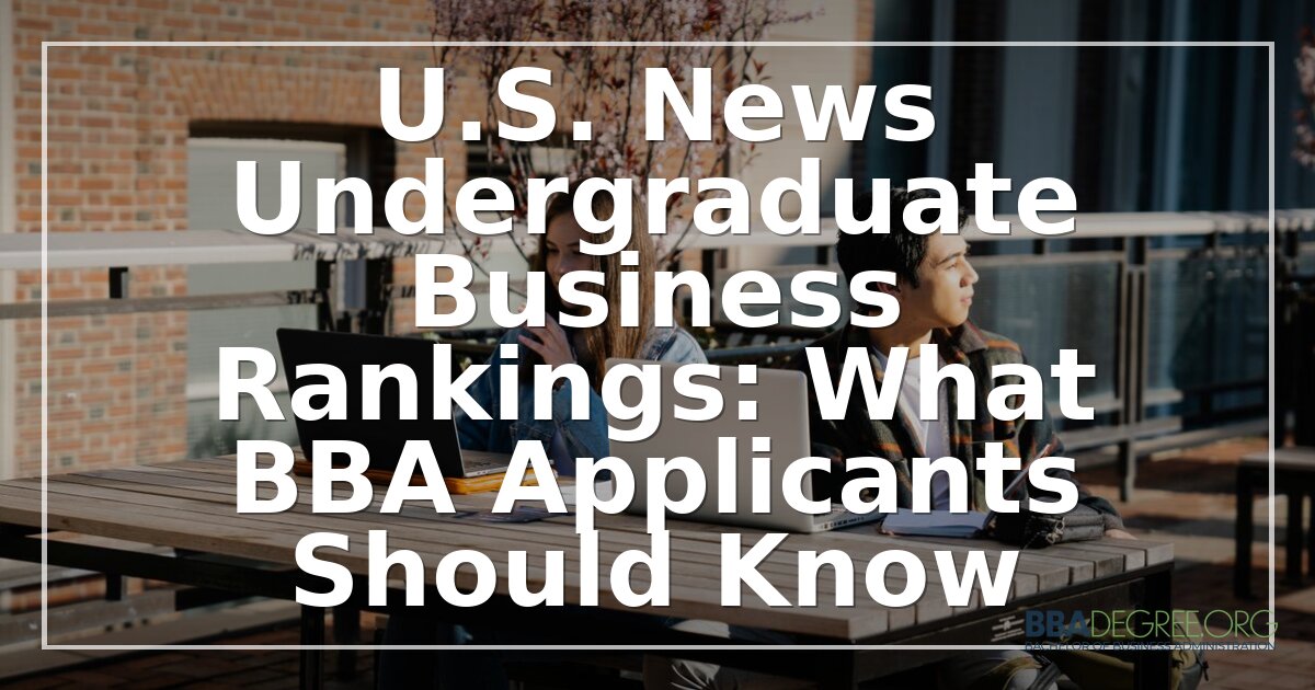 Best Online BBA Schools: 2027 U.S. News Rankings Explained